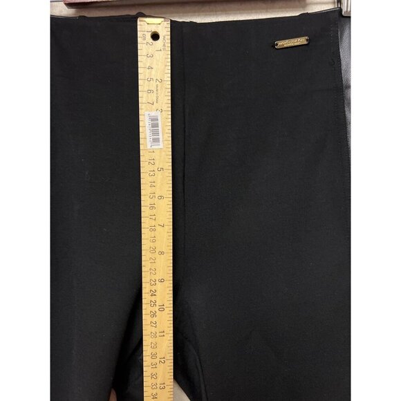 NEW! Marc New York Women's Black Pull-On Pant Faux Leather Side Panel Medium - Picture 7 of 12